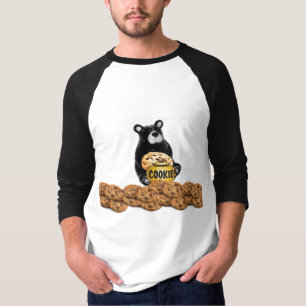 Camiseta Doces Biscoitos Sobremesa Comida Fofa Animal Urso