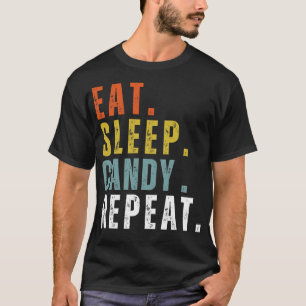 Camiseta doces comendo amante do sono