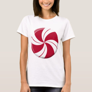 Camiseta Doces da listra do redemoinho do Peppermint