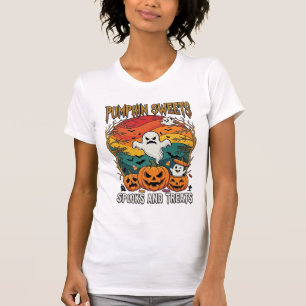Camiseta Doces de Abóbora Espanta Tratamentos Dia das Bruxa