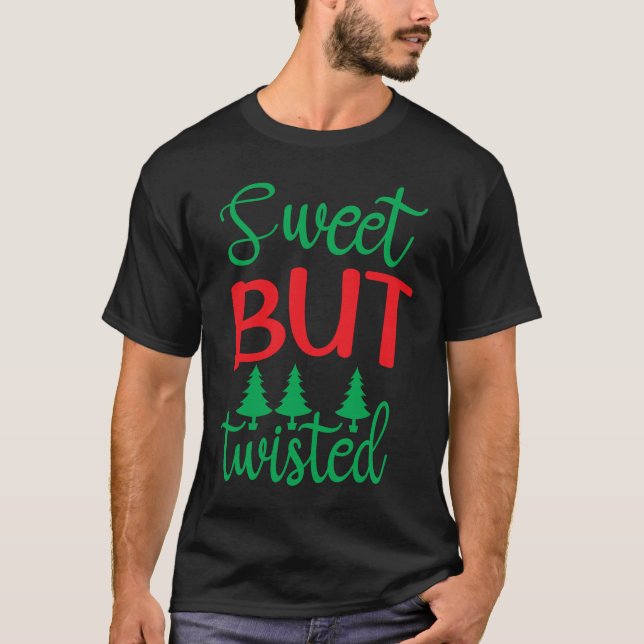 Camiseta Doces De Natal De Canela Doce Doce, Mas Torcida (Frente)