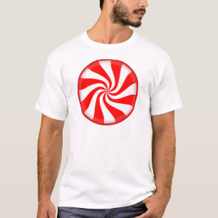 Camiseta Doces de Peppermint vermelhos
