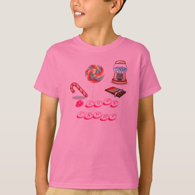 Camiseta doces, eu amo doces (Frente)