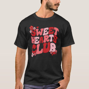 Camiseta Doces Hearts Club Groovy Retro Happy Dia de os nam