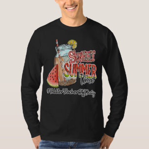 Camiseta Docinho Horário de Verão, Toddler Teacher Feliz No