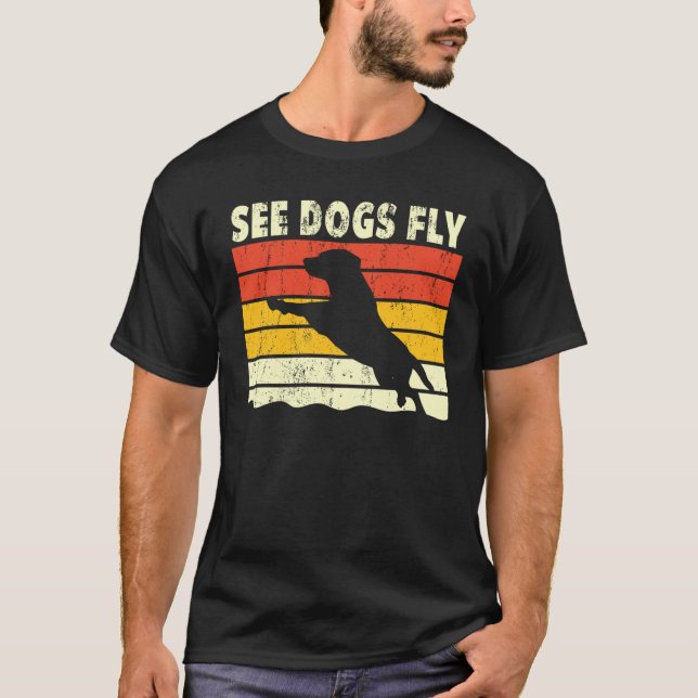 Camiseta Dock Diving Dog Diving Jumping Trainer love dock   (Frente)
