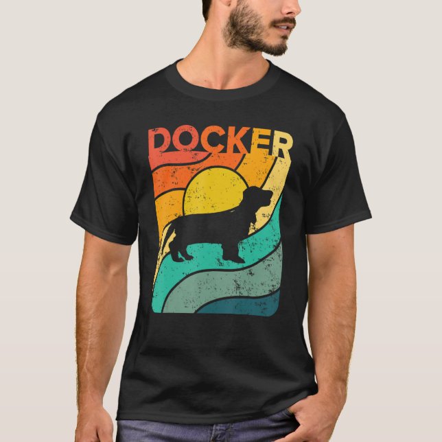 Camiseta Docker Vintage Sunset Mãe Pai (Frente)