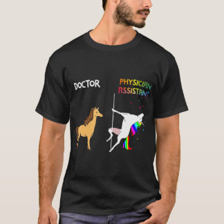 Camiseta Doctor Vs Physician Assistant Unicorn Dancing