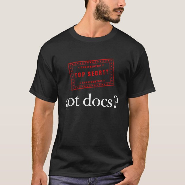 Camiseta Documentos Classificados Alto Segredo Confidencial (Frente)