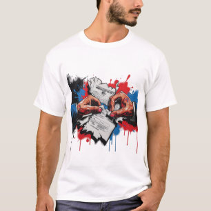 Camiseta Documentos de Imigração Torn Chinga La Migra