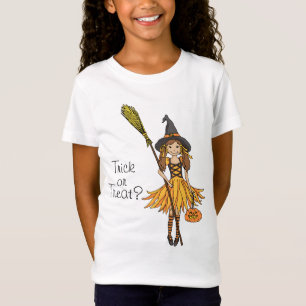 Camiseta Doçura ou travessura? T-shirt das meninas do Dia