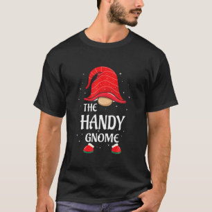 Camiseta Docy Gnomo Buffalo Xadrez Matching Family Christma