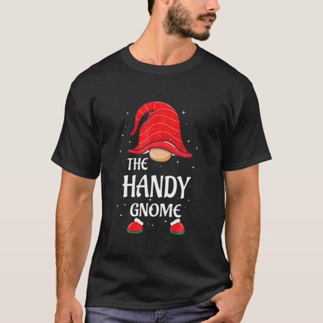 Camiseta Docy Gnomo Buffalo Xadrez Matching Family Christma (Frente)