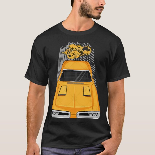 Camiseta Dodge Coronet Super Bee 1970 - yellow T-Shirt (Frente)