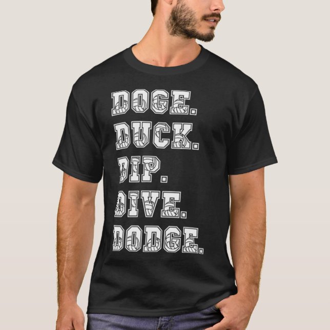 Camiseta Dodge Duck Dip Dive Dodge Dodgeball labrador (Frente)