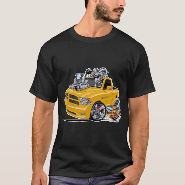 Camiseta Dodge Ram yellow 1500 pickup Truck (Frente)