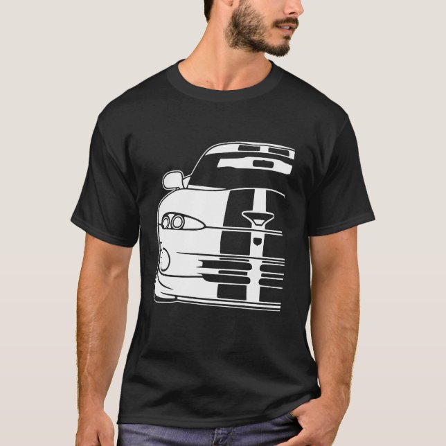 Camiseta Dodge Viper 1996 Gts Listras 1 (Frente)