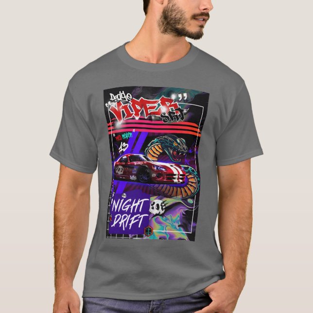 Camiseta Dodge viper srt engraçado (Frente)