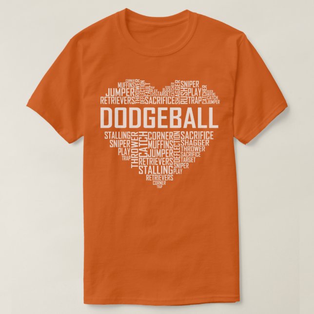 Camiseta Dodgeball Heart (Frente do Design)