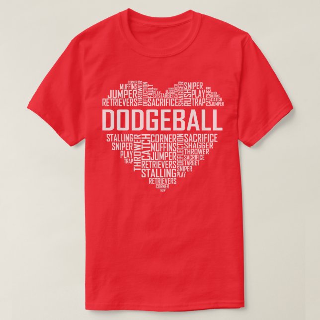 Camiseta Dodgeball Heart (Frente do Design)