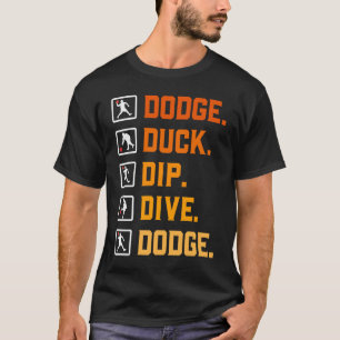Camiseta Dodgeball Jogos de Bola Mergulhar Pato Esquivar Pa
