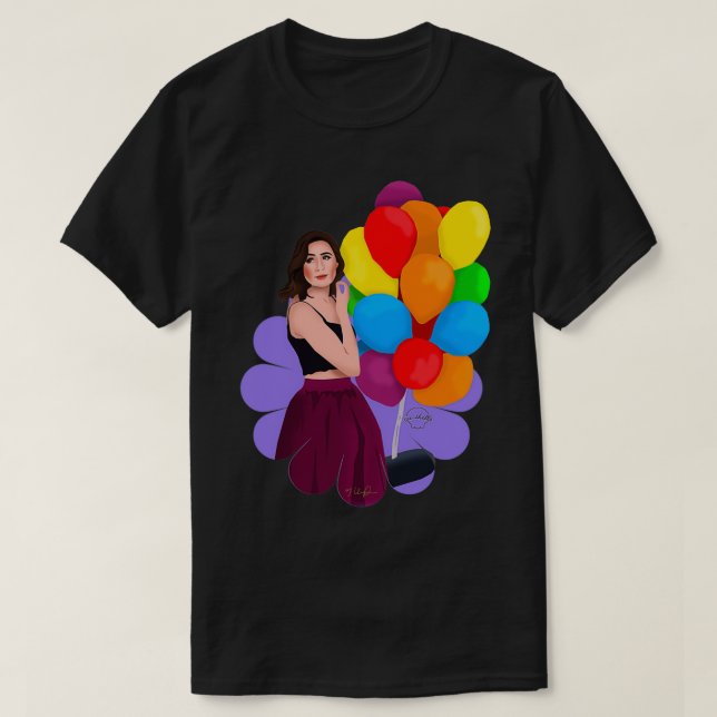 Camiseta Dodie ClarkDoddleoddle Balloons (Frente do Design)