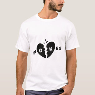 Camiseta Dodle Preto do Coração Quebrado