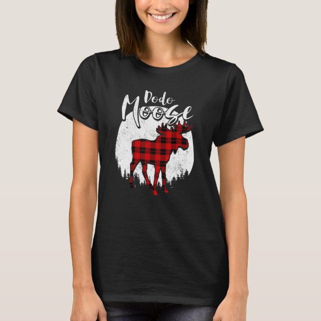 Camiseta Dodo Moose Red Plaid Buffalo Matching Family Pajam (Frente)