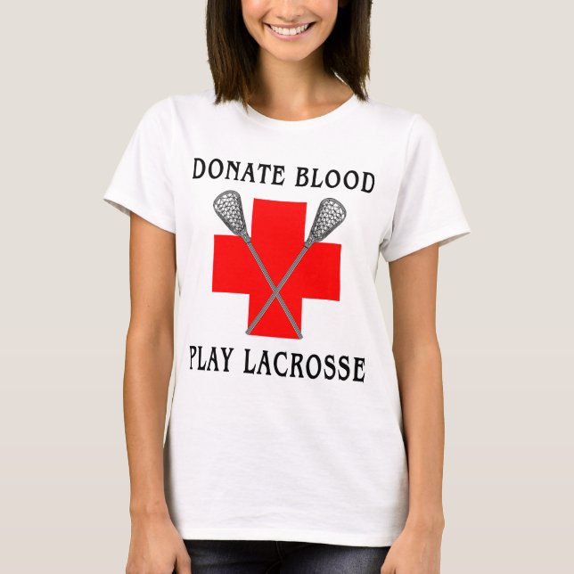 Camiseta Doe o t-shirt do Lacrosse do jogo do sangue (Frente)