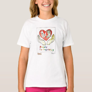 Camiseta "Doe para a felicidade" por Maria D.
