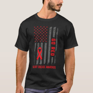 Camiseta Doença cardíaca Bandeira Americana É Doença do Cor