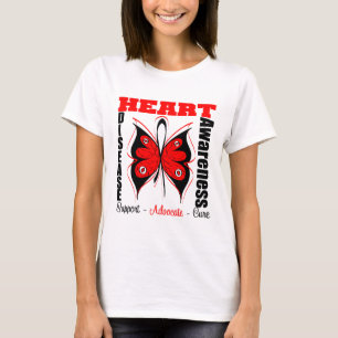 Camiseta Doença cardíaca da fita da arte da consciência 