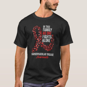 Camiseta Doença cardiovascular Sensibilização Mês Borboleta