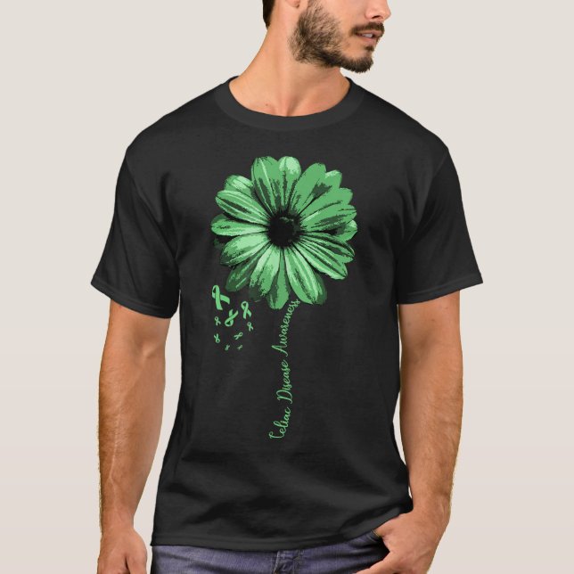 Camiseta Doença Celiônica Consciência Guerreira Gif Bonito (Frente)