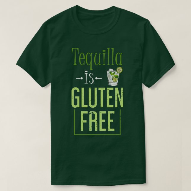 Camiseta Doença Celular Engraçada Presente Tequilla Gluten  (Frente do Design)