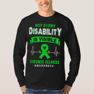 Camiseta Doença Crônica Sensibilização Nem Todas As Deficiê