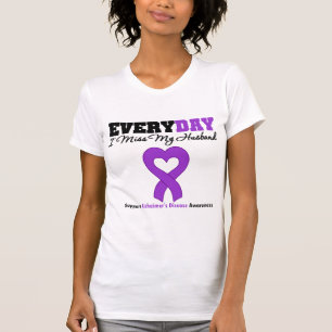 Camiseta Doença de Alzheimer cada dia mim senhorita Meu
