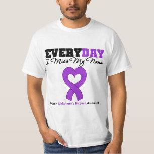 Camiseta Doença de Alzheimer cada dia mim senhorita Meu