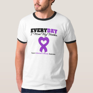 Camiseta Doença de Alzheimer cada dia mim senhorita Meu M