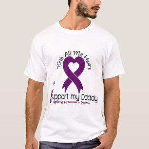 Camiseta Doença de Alzheimers eu apoio meu pai