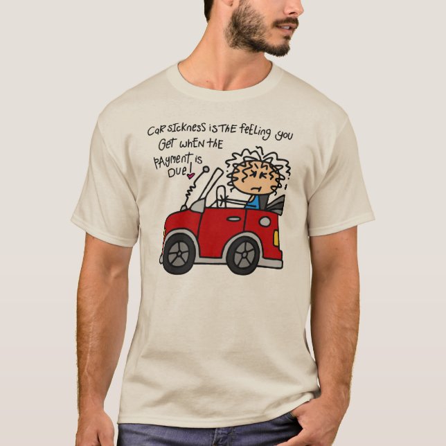 Camiseta Doença de carro cómico (Frente)