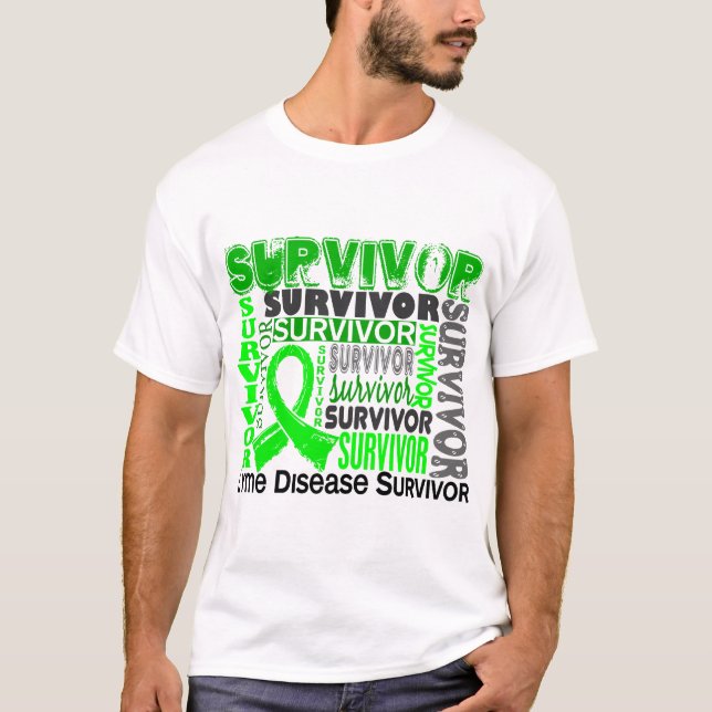 Camiseta Doença de Lyme do sobrevivente 10 (Frente)