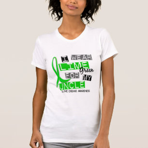 Camiseta Doença de Lyme eu visto o verde limão para meu tio
