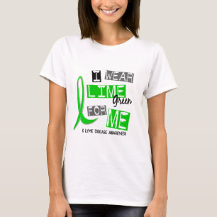 Camiseta Doença de Lyme eu visto o verde limão para mim 37