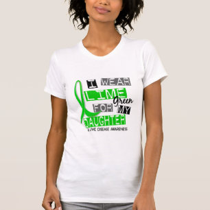 Camiseta Doença de Lyme eu visto o verde limão para minha