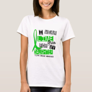 Camiseta Doença de Lyme eu visto o verde limão para minha