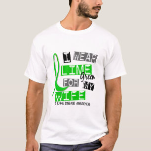 Camiseta Doença de Lyme eu visto o verde limão para minha