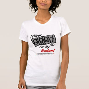 Camiseta Doença de Parkinsons EU VISTO o CINZA para meu