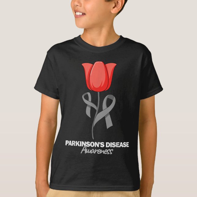 Camiseta Doença de Parkinsons Sensibilização Abril Mês Tuli (Frente)