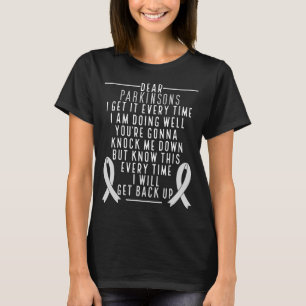 Camiseta Doença de Parkinsons Sensibilização para a Fita
